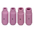 Longevity Set of 4 WP-17/18/26 Series TIG Torch NOZZLES (CUPS): #4, #5, #6, #7 880412